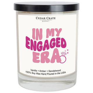 In My Engaged Era Candle | Vanilla Amber Sandalwood Engagement Gift