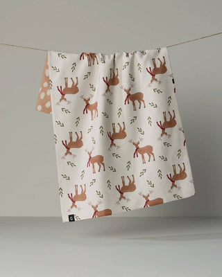 Geometry Winter Reindeer LUXE Double-Sided Kitchen Towel