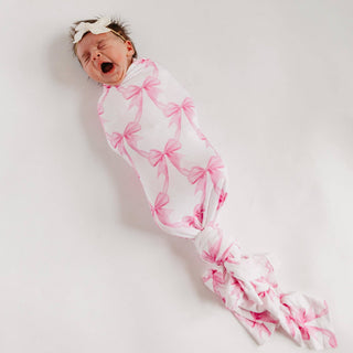 Bow My Gosh Bamboo Swaddle Blanket