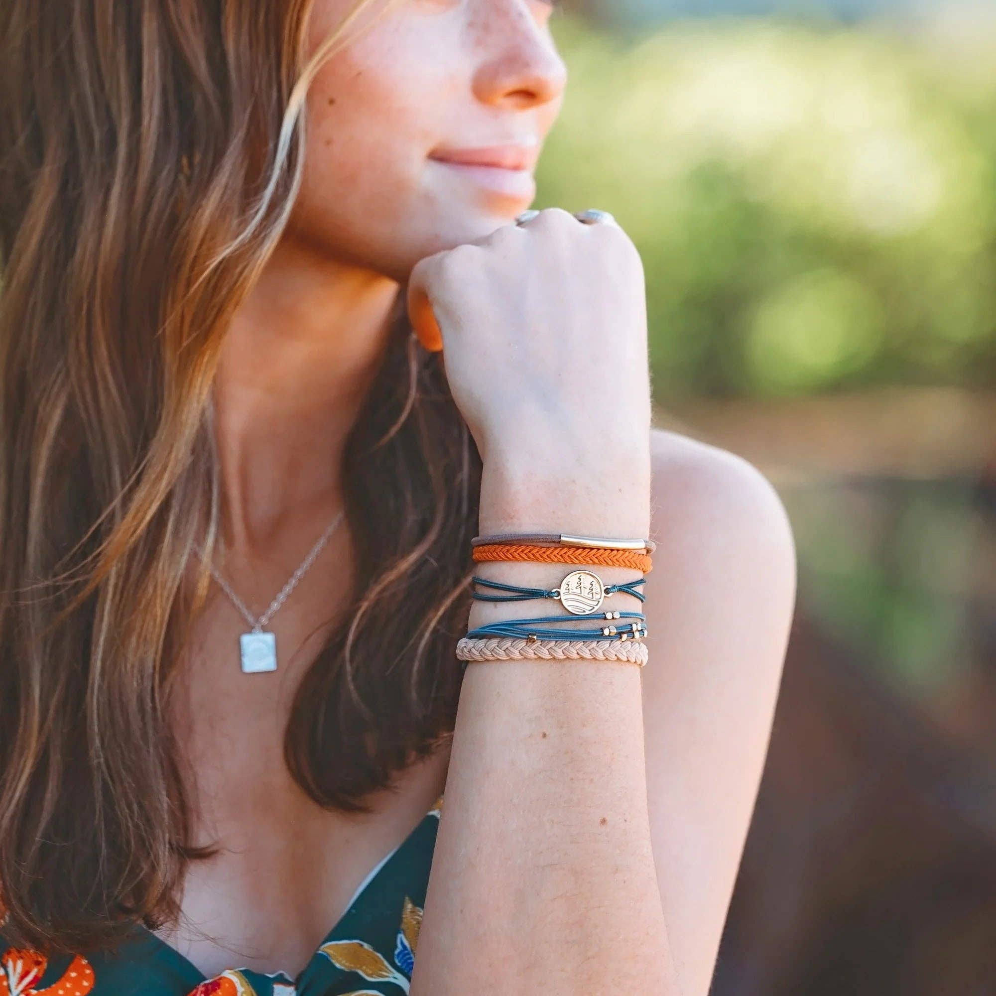 Discover Gold Pine Tree Charm Hair Tie Bracelets by K'lani