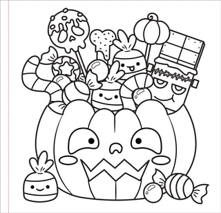 Color Me Spooky Halloween Adult Coloring Book – 31 Cute & Stress-Free Designs