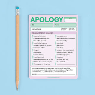 Apology Nifty Note Pad