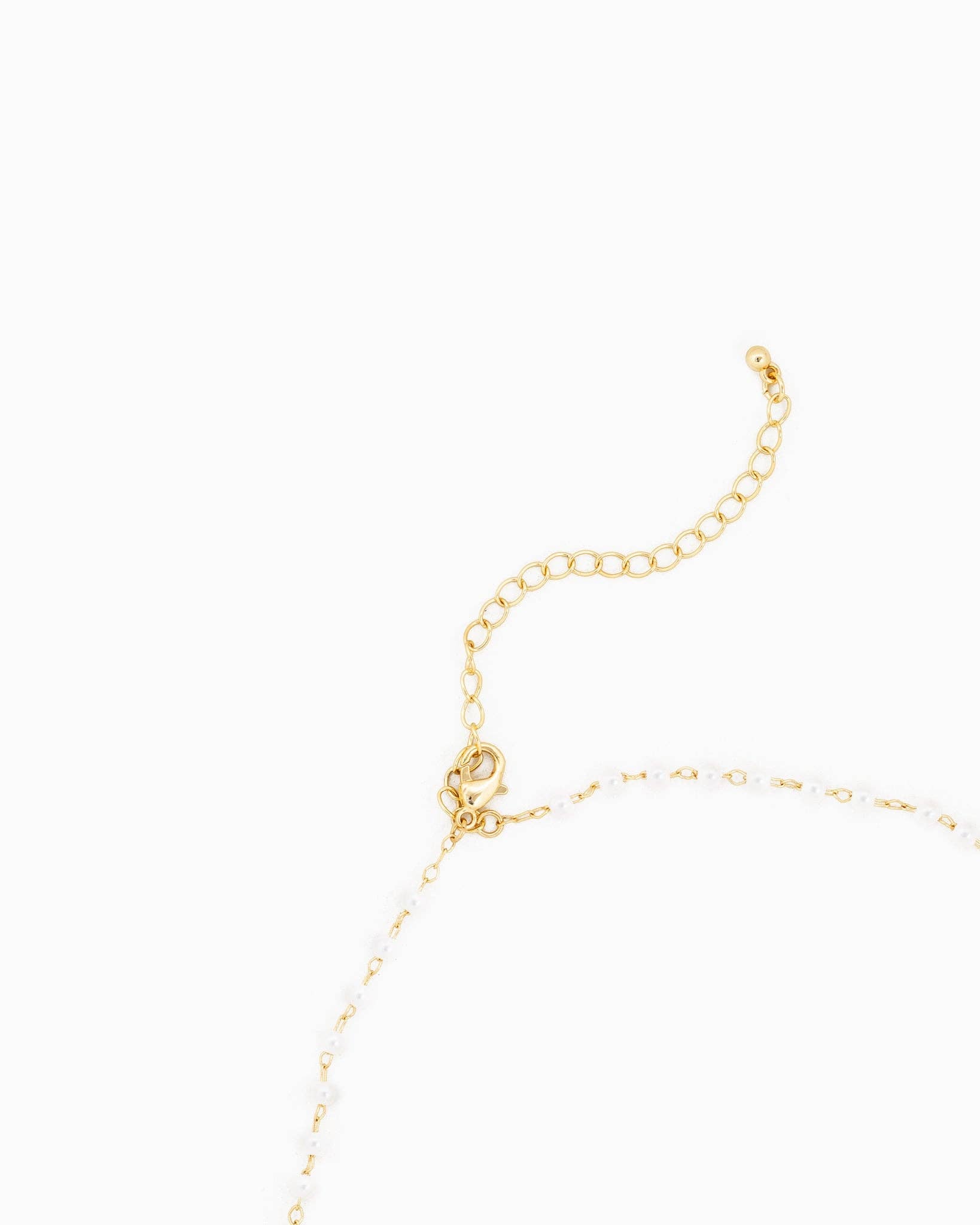 Vintage Puffy Heart Pearl Mix Chain Necklace