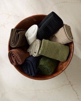 Geometry Salt Truffle Hand Towel – Luxury Waffle Weave Kitchen Towel