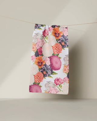 Geometry Ecstatic Blooms Bar Towel – Maximalist Floral Kitchen Towel