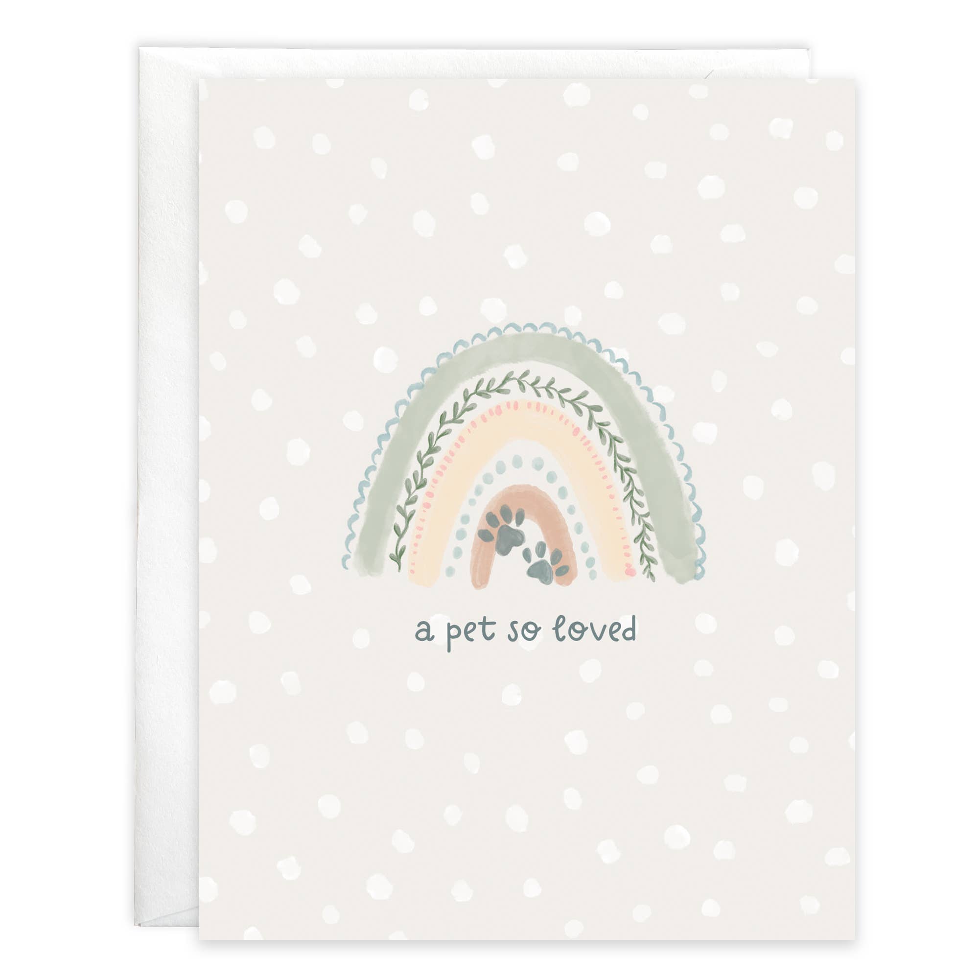 Pet Sympathy Greeting Card - Rainbow Bridge
