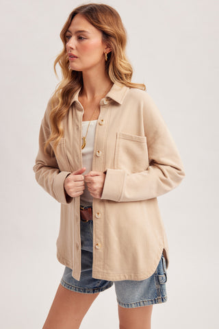 Washed Loose Fit Button Down