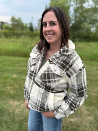 Walker Jacket | Women's Collared Sherpa Full Zip Jacket
