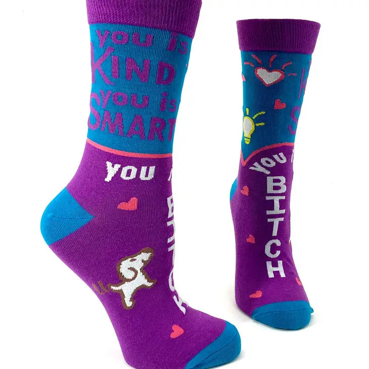 You is Kind You is Smart Womens Crew Socks