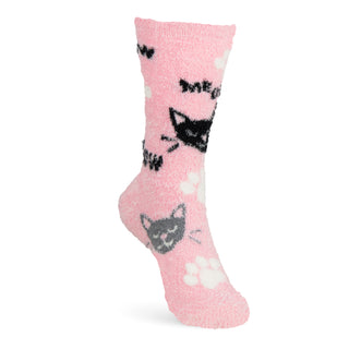Pink Cozy Cat Socks