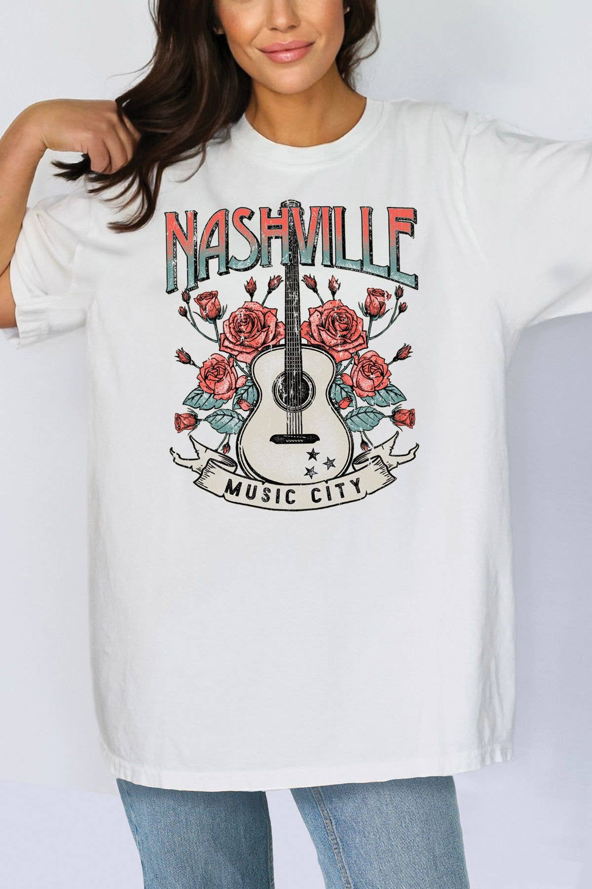 Nashville Music City Unisex Oversized T-Shirt