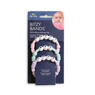 Bitzy Bands Silicone Teething Rings – Set of 3