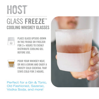 Glass FREEZE™ Cooling Whiskey Glasses - Frost