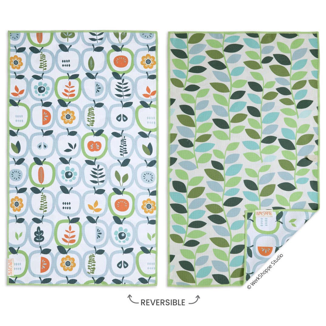 Apple Stems Microfiber Kitchen Dish Towel