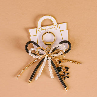 Layered Bows Bag Charm–Luxe Glam