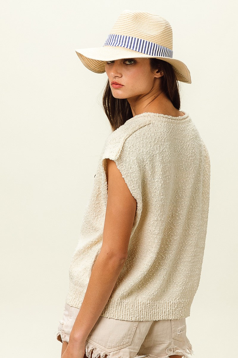 Popcorn Textured Sleeveless Top FINAL SALE