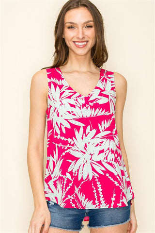 Sleeveless Floral Print Top FINAL SALE