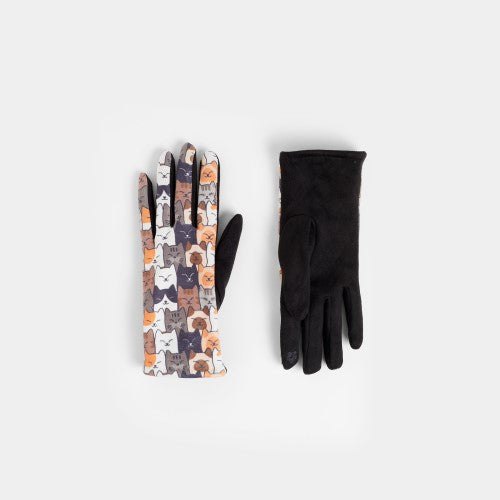 Multiple Cats Touchscreen Gloves