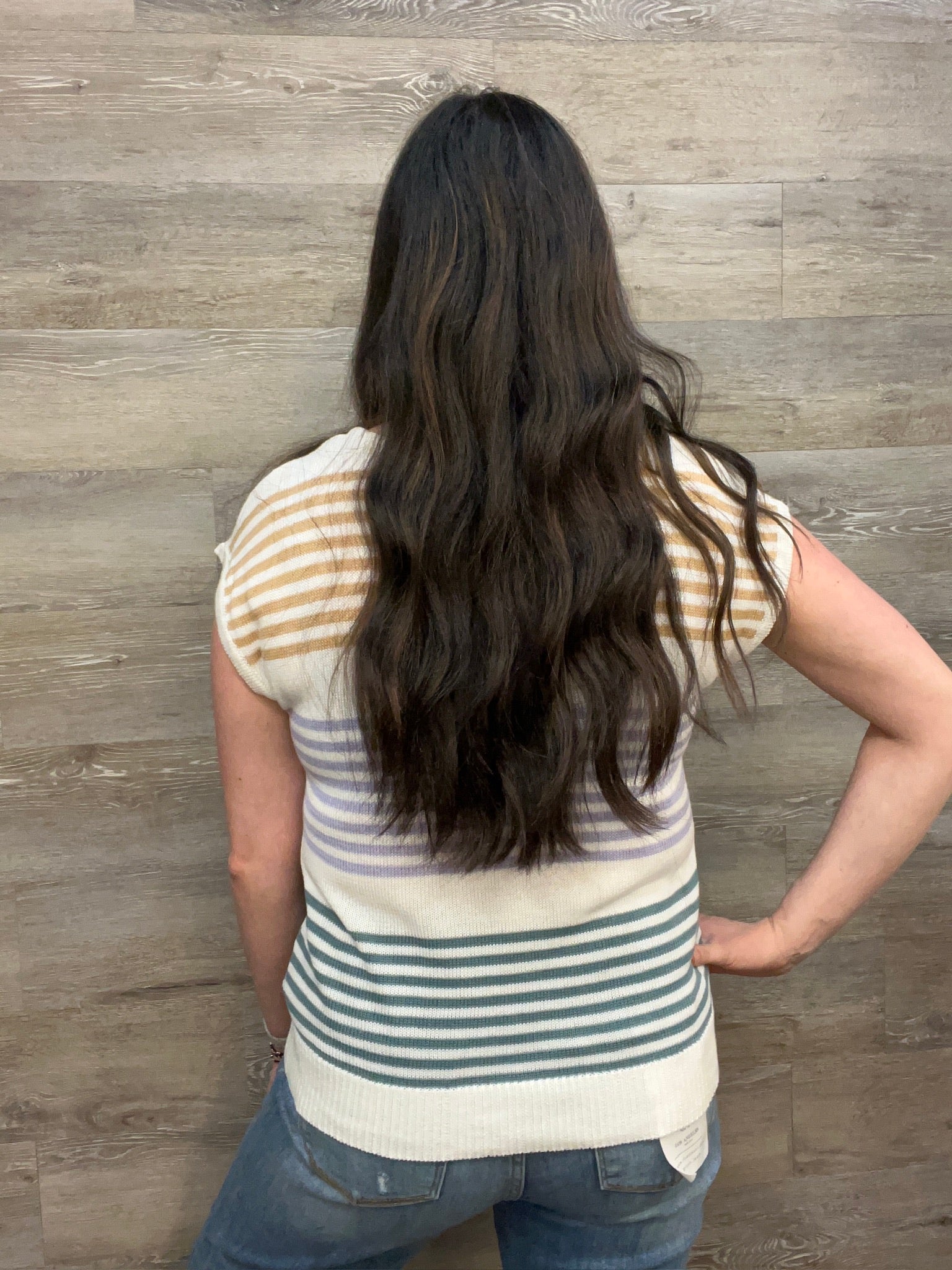 Sleeveless Multi Color Striped Sweater FINAL SALE