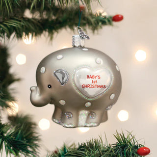 Baby's 1st Elephant Ornament - Old World Christmas