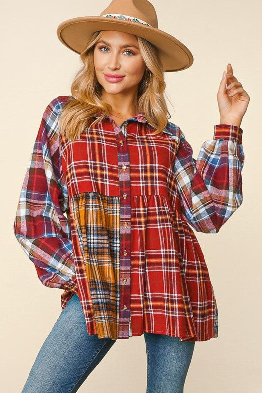 flannel babydoll shirt