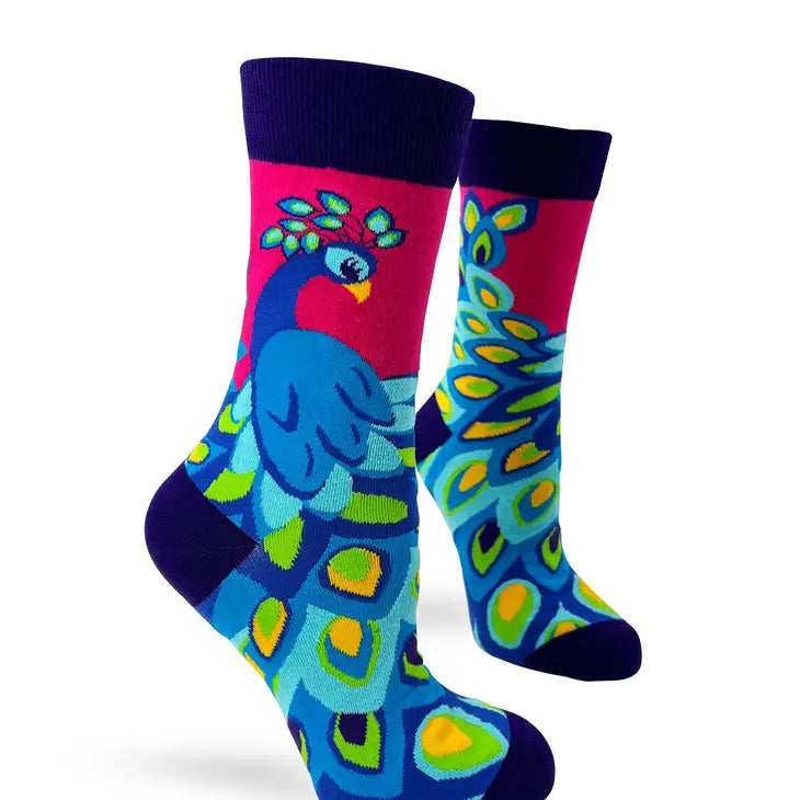 Peacock Ladies Crew Socks