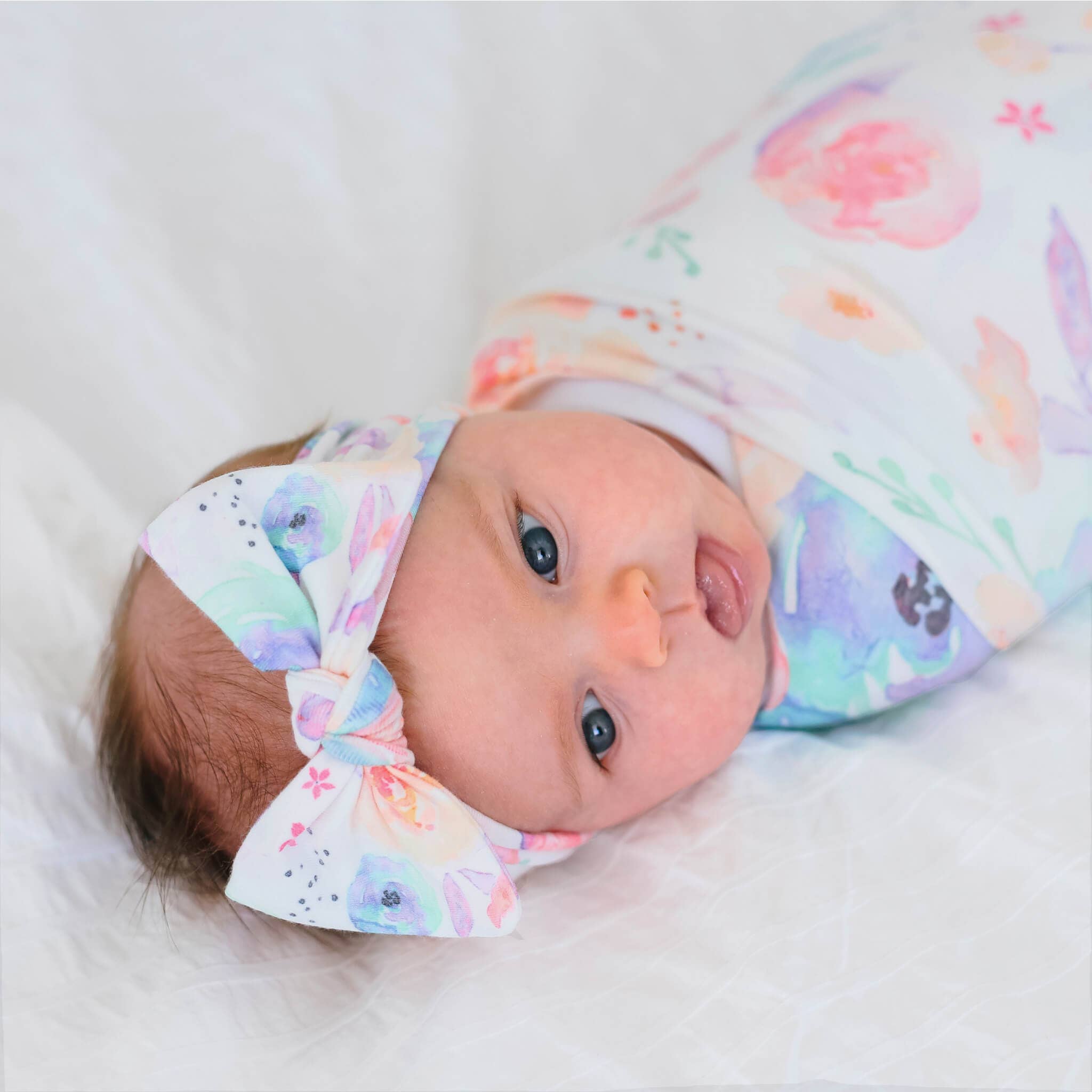 Copper Pearl Bloom Knit Swaddle Blanket