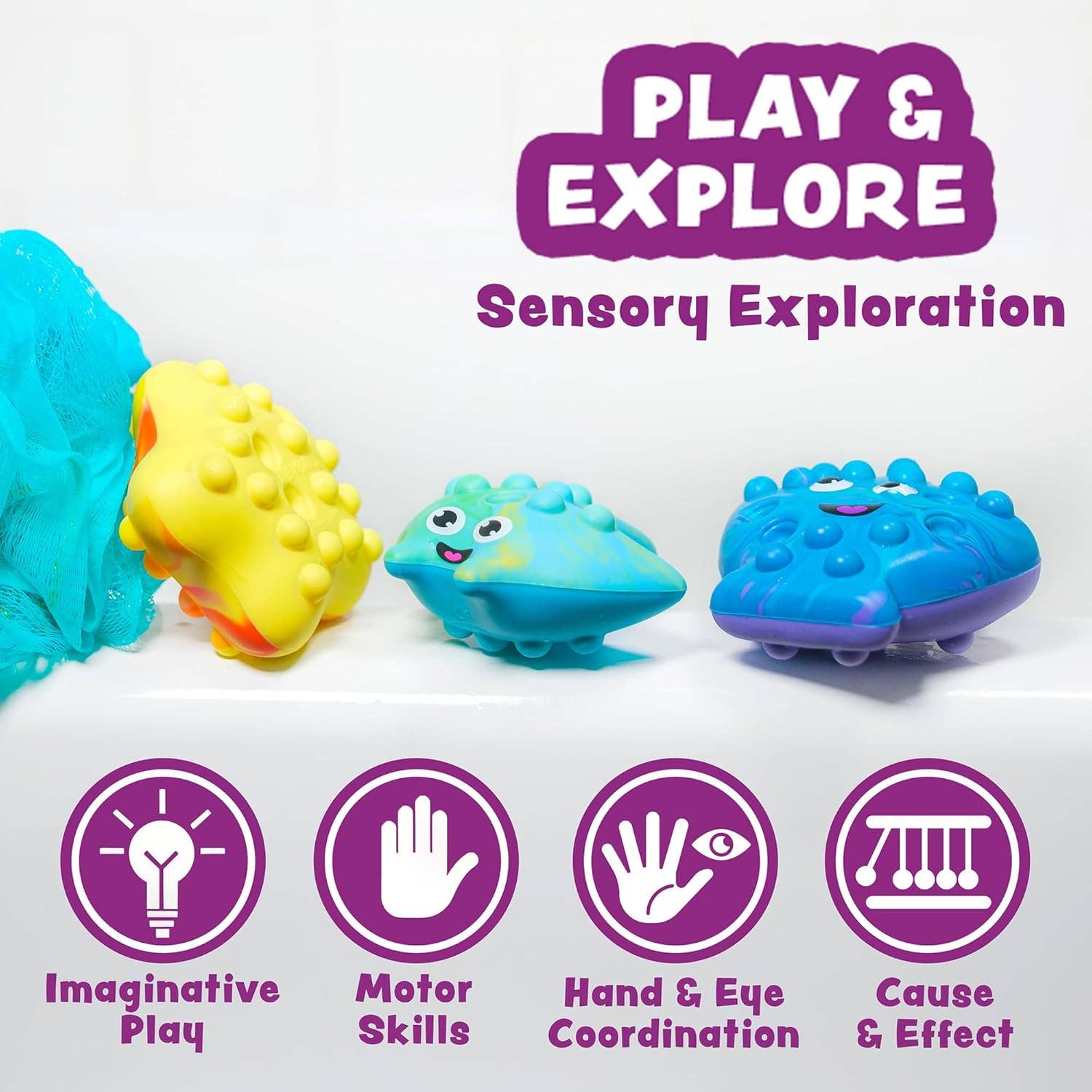 Tub Works® Tub Poppers™ Popping Kids & Toddler Bath Toys