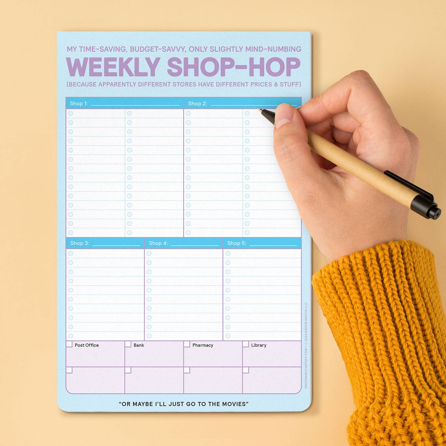 Weekly Shop-Hop Pad with Magnet