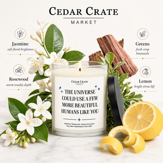 Thank You Candle, Lemon Jasmine Rosewood Scent