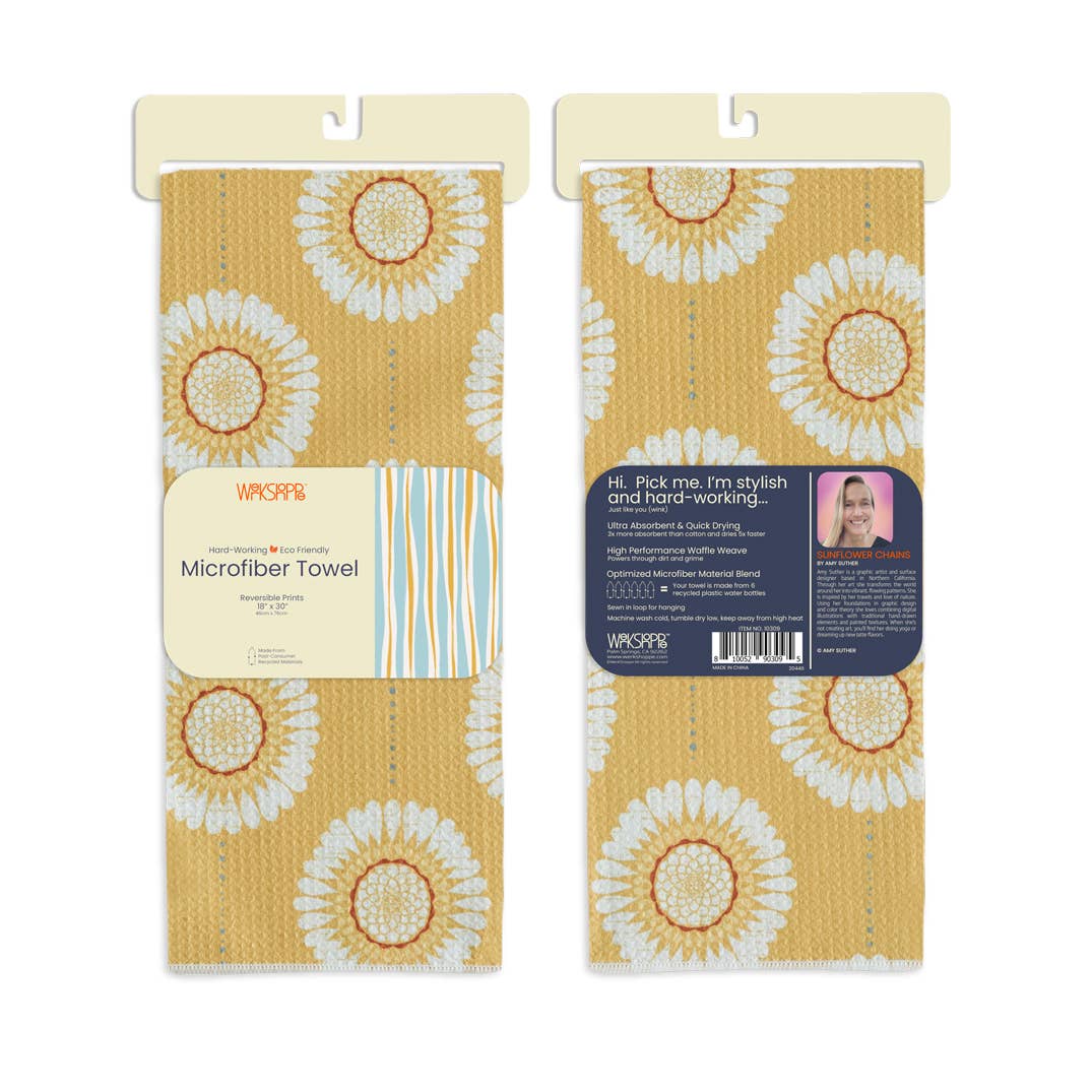 Sunflower Chains | Microfiber Kitchen Dish Towel