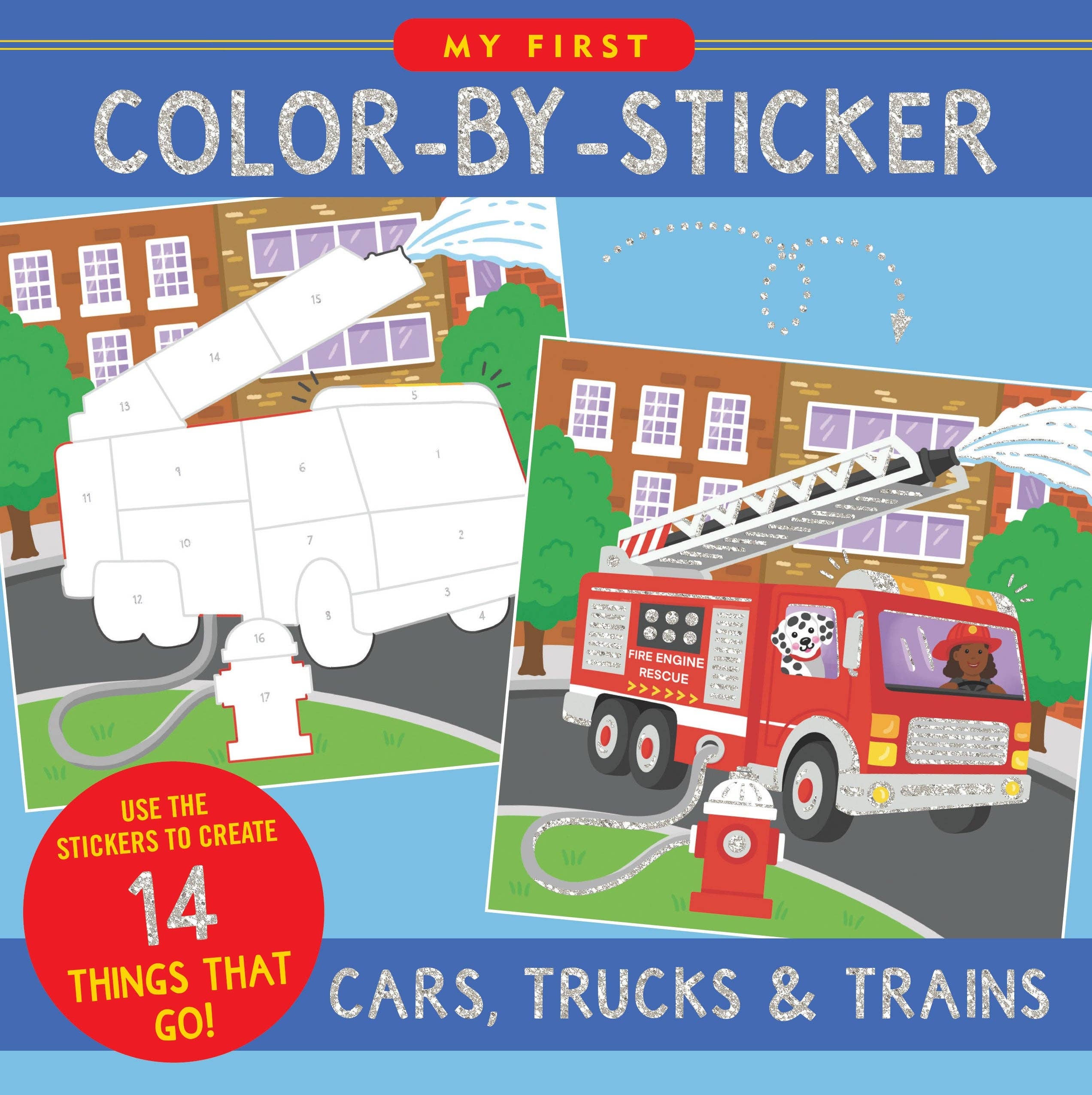 My First Color-By-Sticker Book - Cars, Trucks & Trains