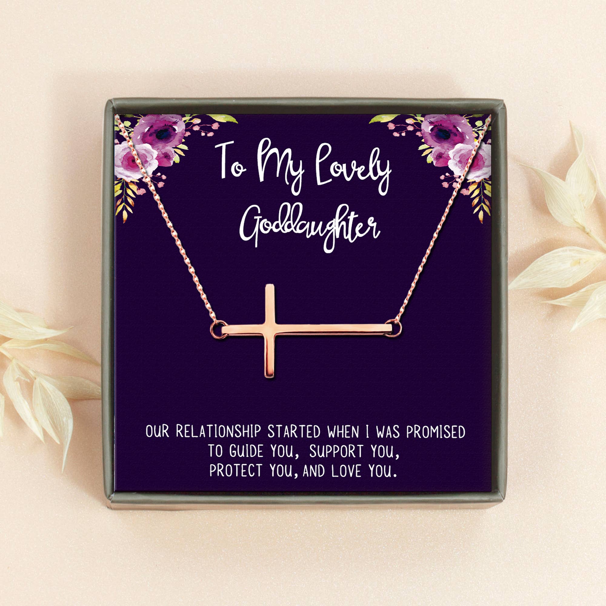 Motivational Jewelry God Daughter -   Cross Necklace