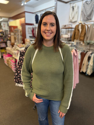 Koya Sweater | Women's Contrast-Seam Raglan Sweater