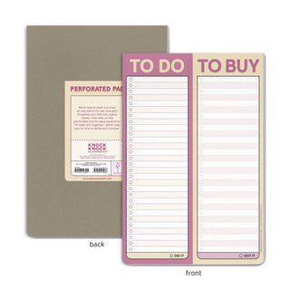 To Do / To Buy Perforated Pad