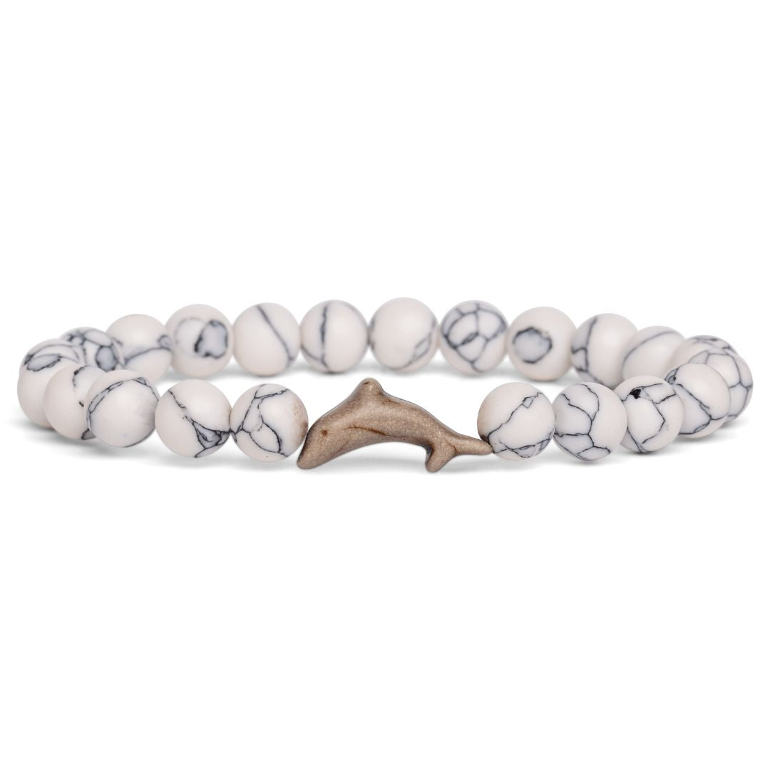 The Odyssey Dolphin Bracelet by Fahlo in White Howlite