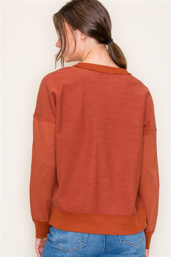 Solid Color Lightweight Terry Top