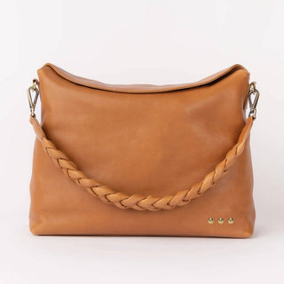 Shay Braided Strap Pebbled Leather Crossbody Bag