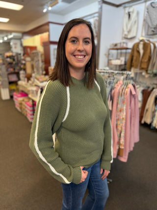 Koya Sweater | Women's Contrast-Seam Raglan Sweater