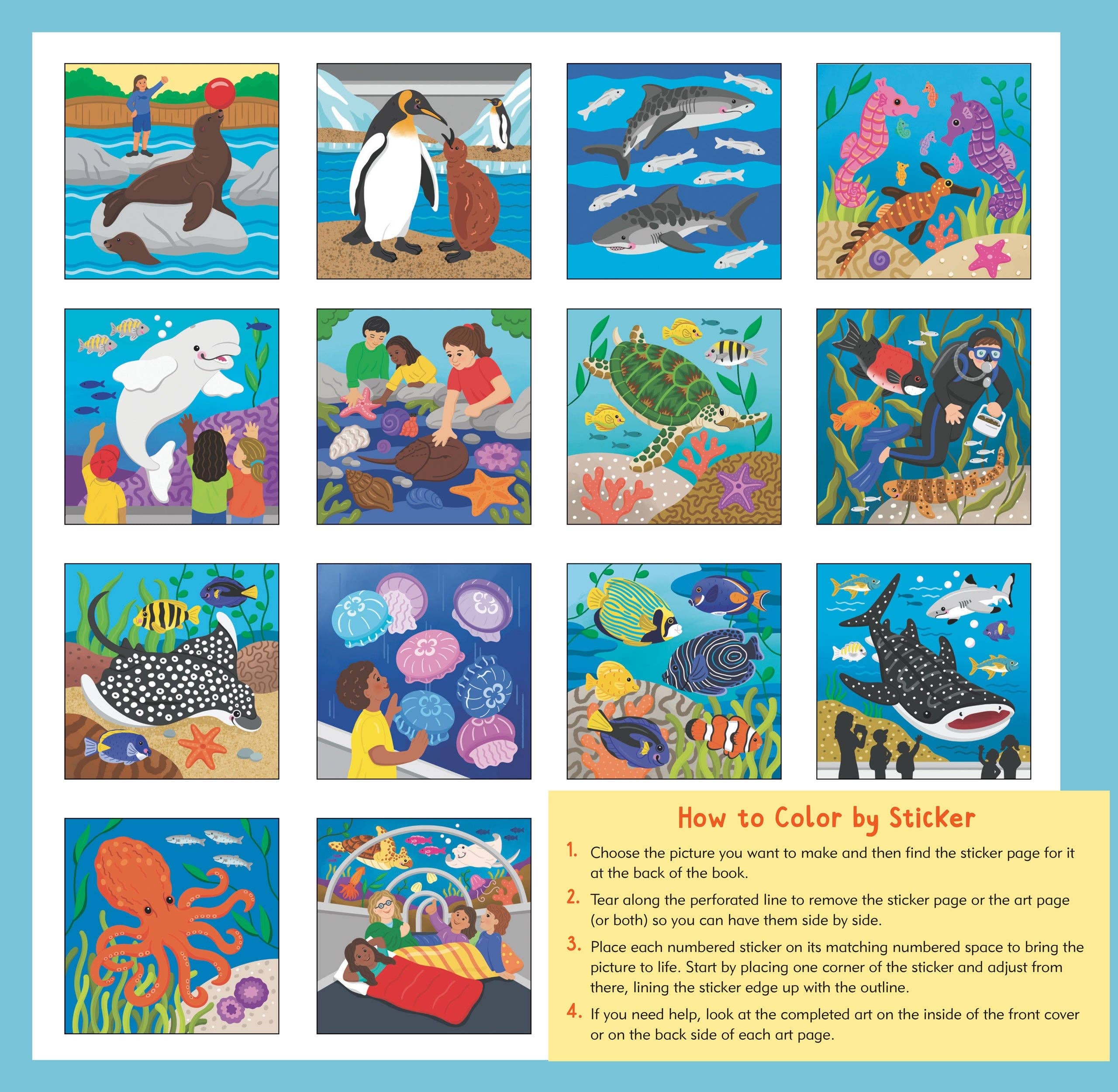 My First Color-by-Sticker Book - At the Aquarium