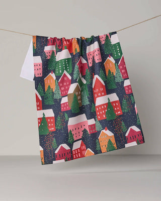 Geometry Alpine Village Kitchen Tea Towel