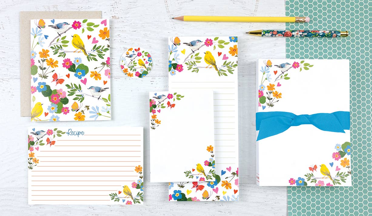 List Pad - Songbirds & Flowers