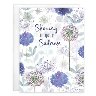 Sympathy Greeting Card - Allium Stem