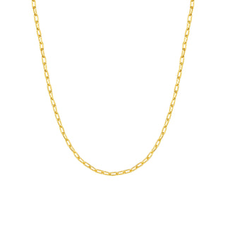 Gold Add A Charm Paperclip Chain Necklace