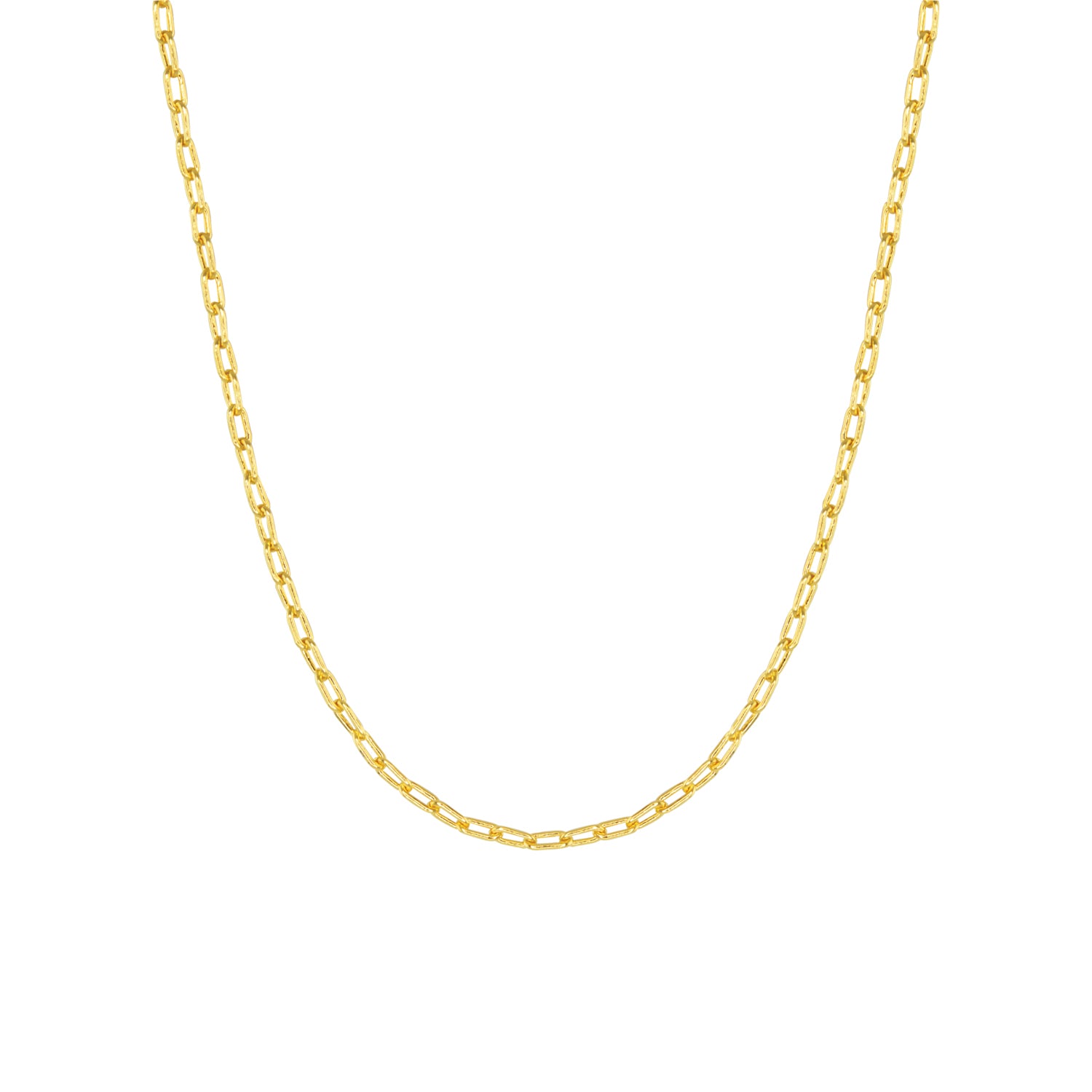 Gold Add A Charm Paperclip Chain Necklace