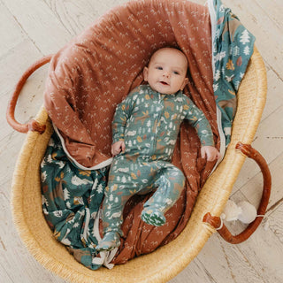 Atwood Woodland Zip-Up Footie Pajama