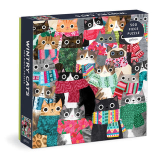 Galison Wintery Cats 500-Piece Puzzle