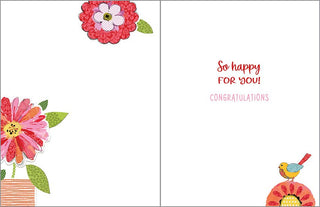 Retirement Greeting Card - Birds and Blooms