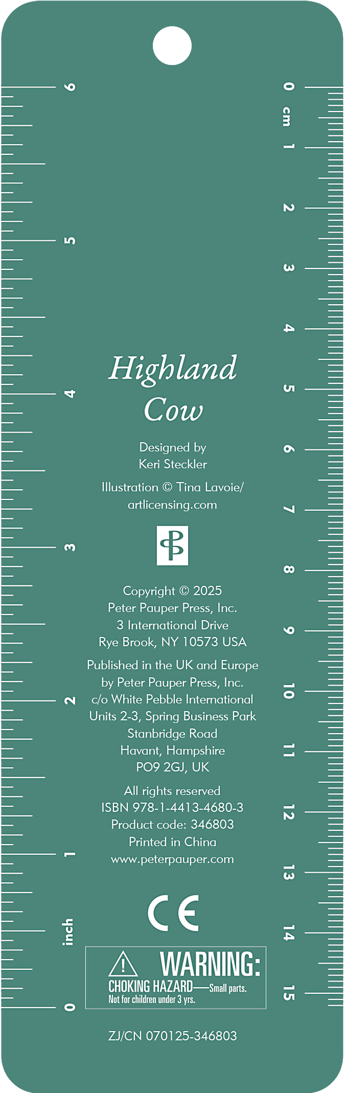 Highland Cow Beaded Bookmark