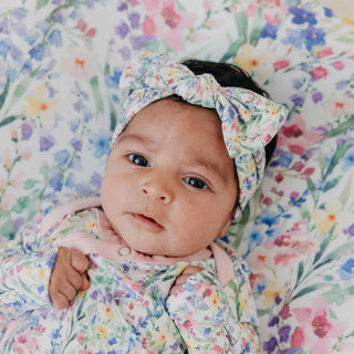 Josie Floral Knit Headband Bow